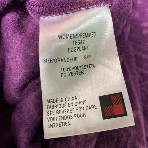 Woolrich | Eggplant Purple Fleece Full Zip Nordic Vest - Small - Picture 6 of 7